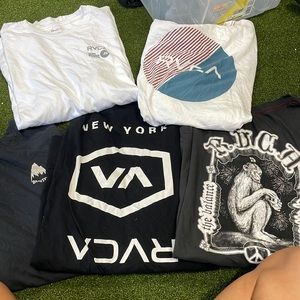 Bundle of five shirts, assorted, long and short sleeve